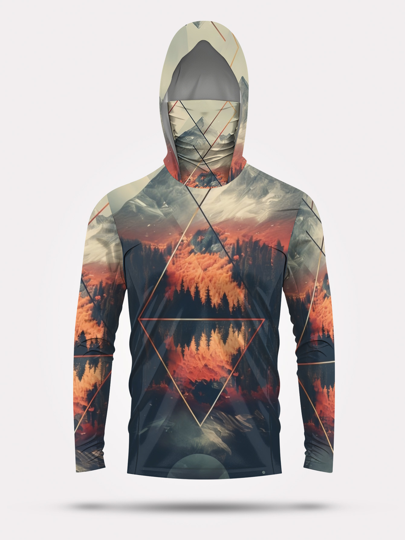 Outdoor Men's Fishing Hoodie B - 3D Printing Mask 评论和价格