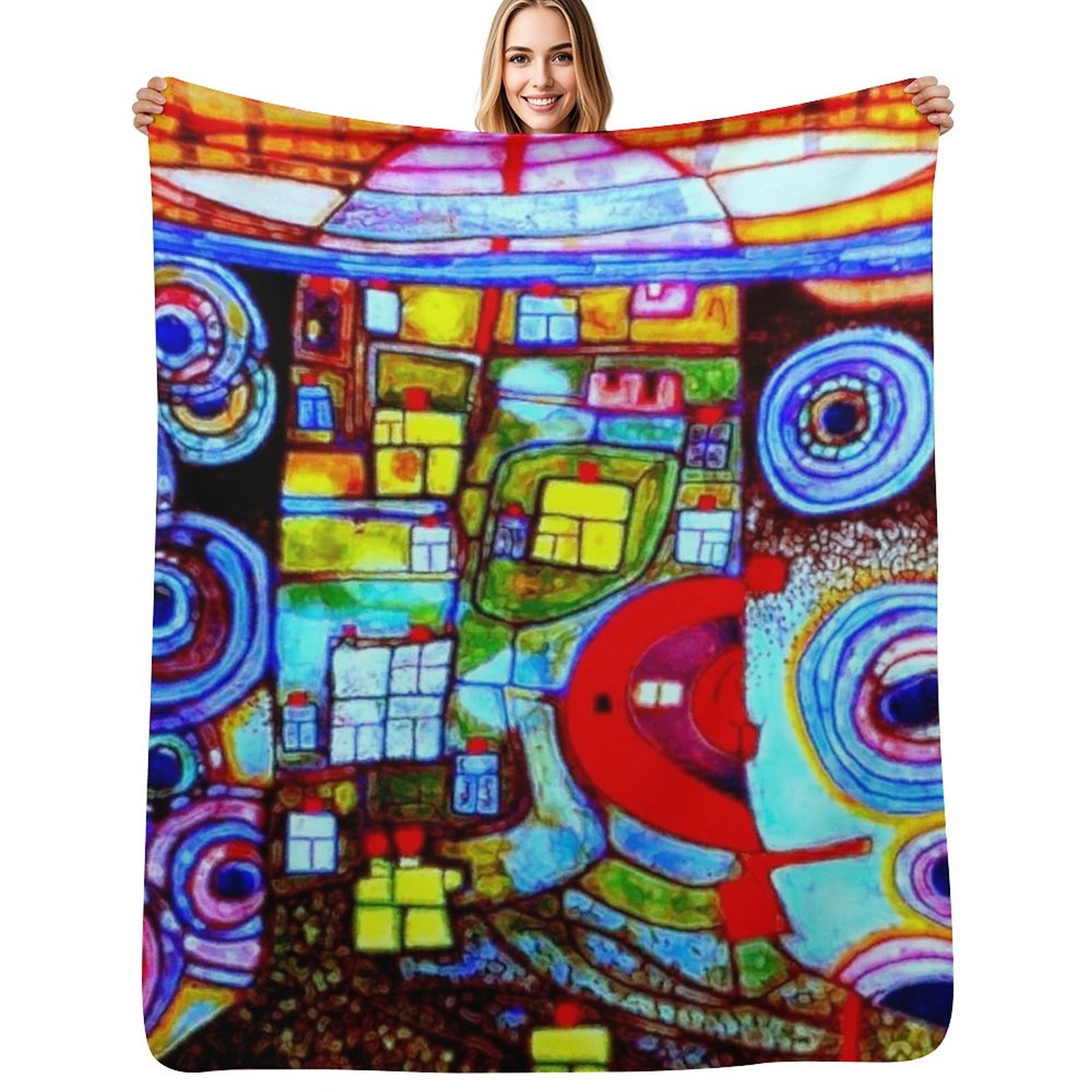 Qatar 813 neon Throw Blanket D - 3D Printing Qatar 评论和价格