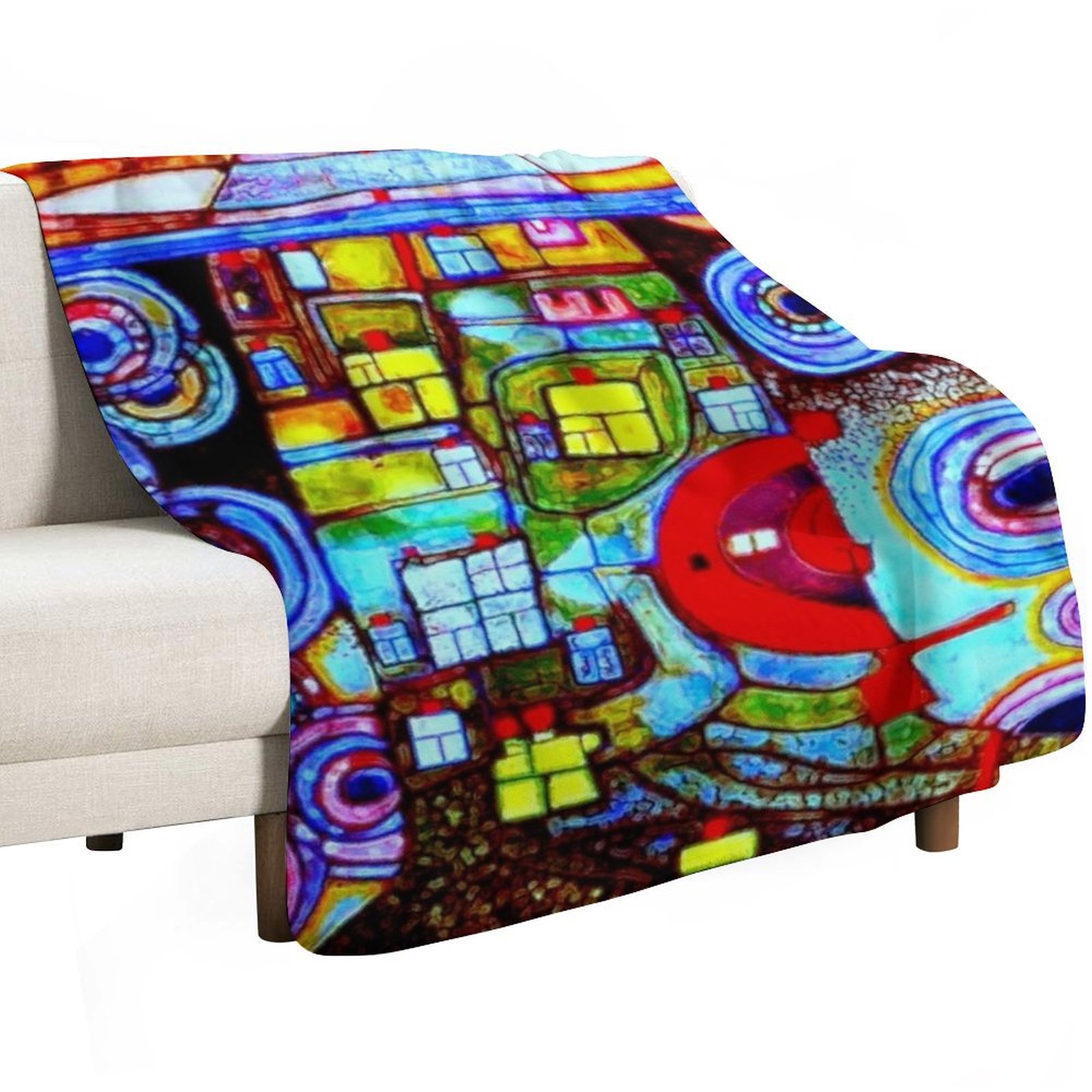 Qatar 813 neon Throw Blanket D - 3D Printing Qatar 评论和价格