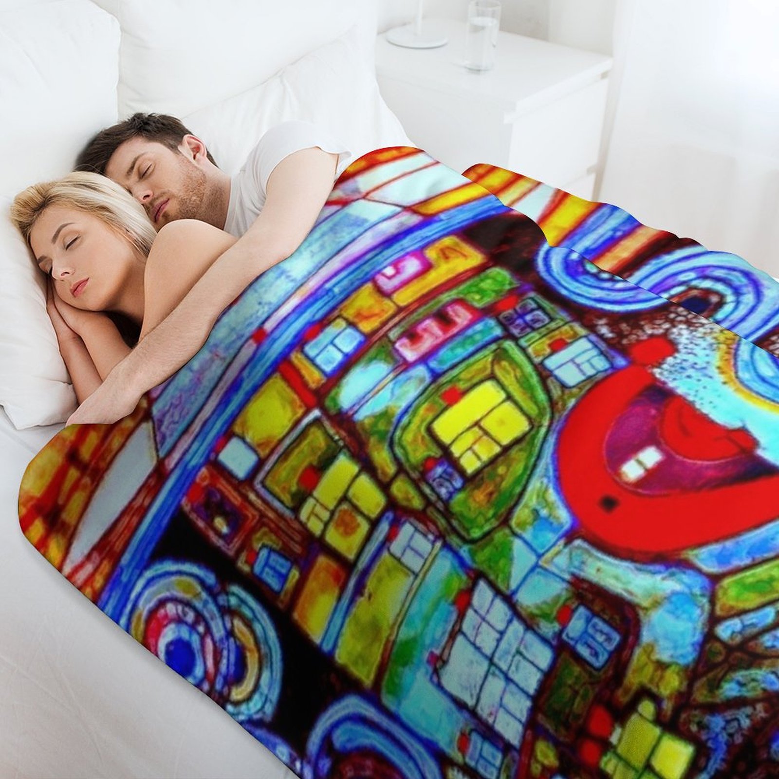 Qatar 813 neon Throw Blanket D - 3D Printing Qatar 评论和价格