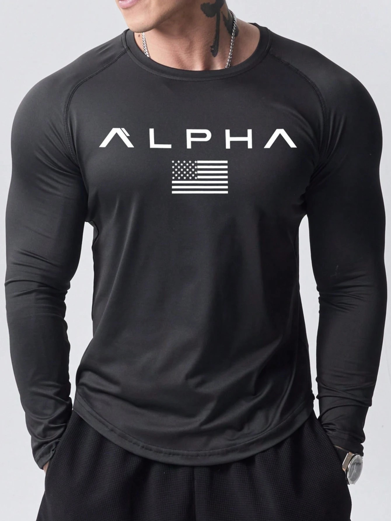 New men's long-sleeved T-shirt - 3D Printing Custom 评论和价格