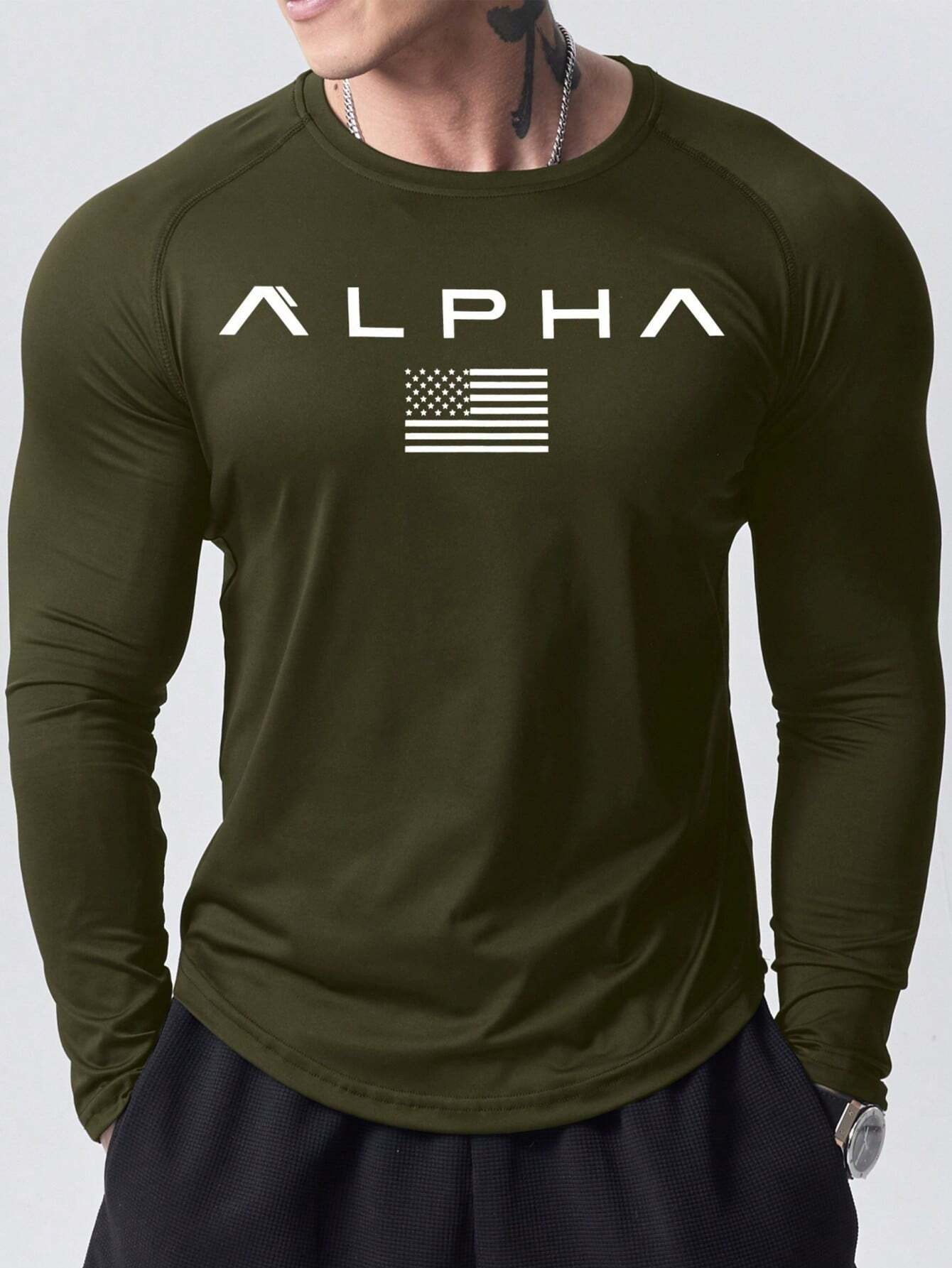 New men's long-sleeved T-shirt - 3D Printing Custom 评论和价格