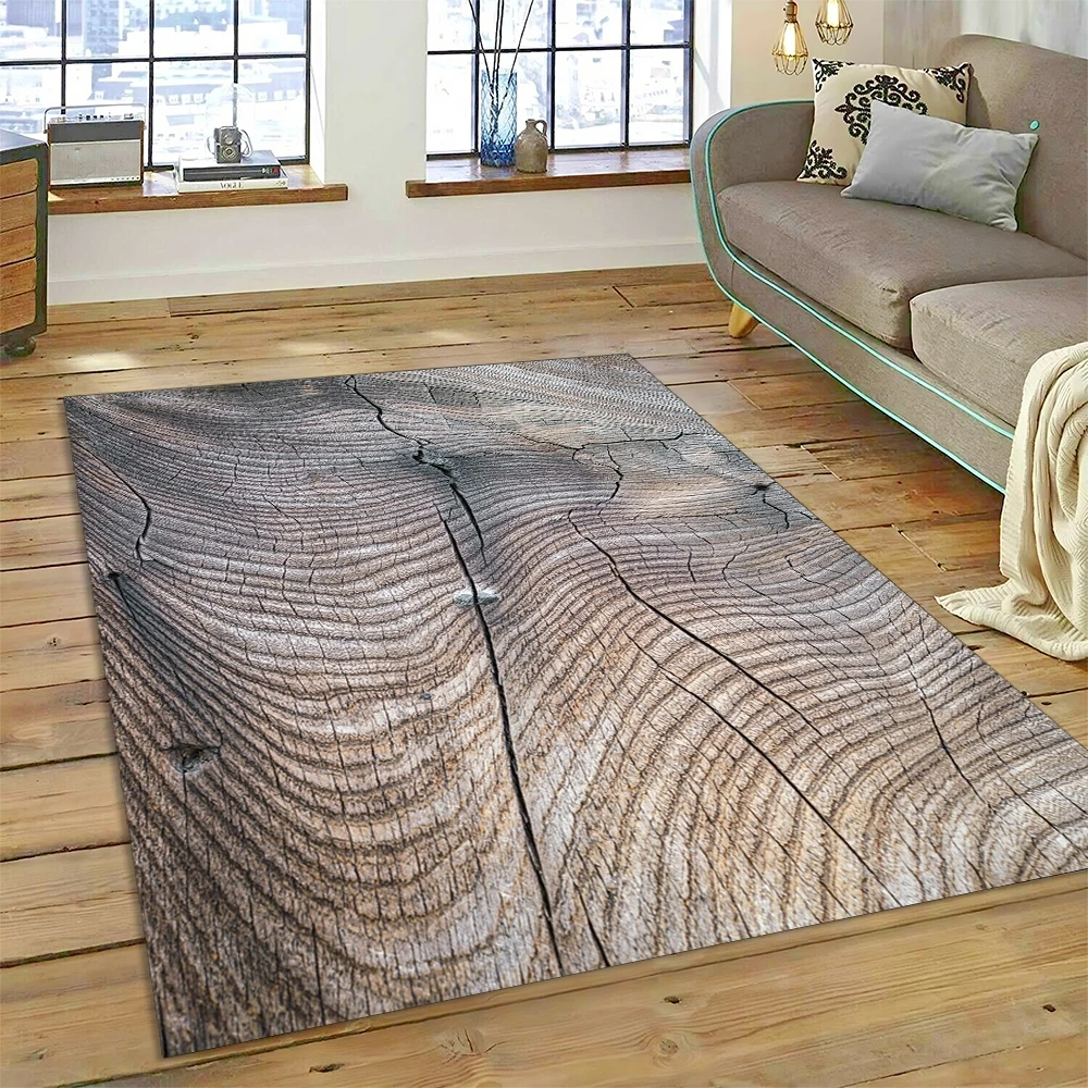 Color 3D Wood Grain Lines Rug  - 3D Printing Online Service 评论和价格
