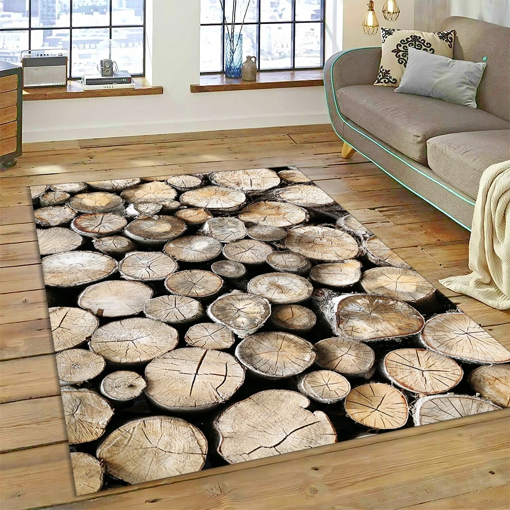 Color 3D Wood Grain Lines Rug  - 3D Printing Online Service 评论和价格