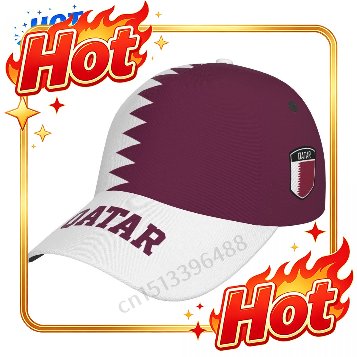 Custom Hats 2025 Qatar Flag 3D - 3D Printing Qatar 评论和价格