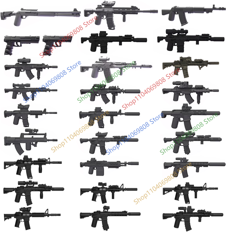 Military Soldiers Figures Gun  - 3D Printing Lego Bricks 评论和价格