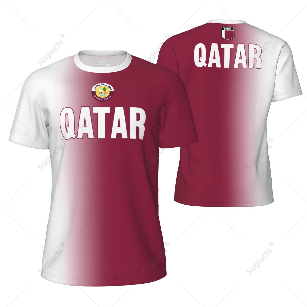 Sports Mesh T-shirt Qatar Flag - 3D Printing Qatar 评论和价格