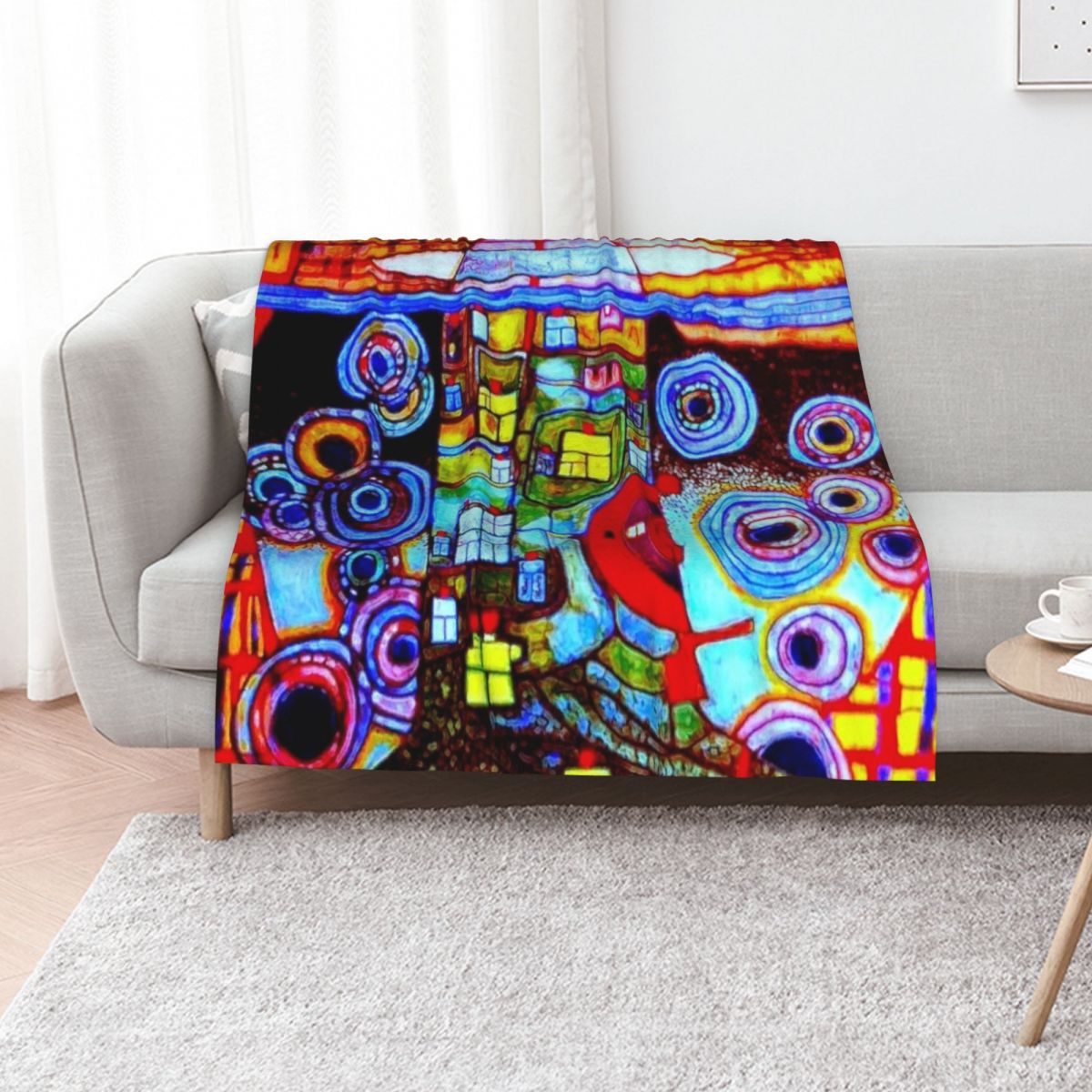 Qatar 813 neon Throw Blanket B - 3D Printing Qatar 评论和价格