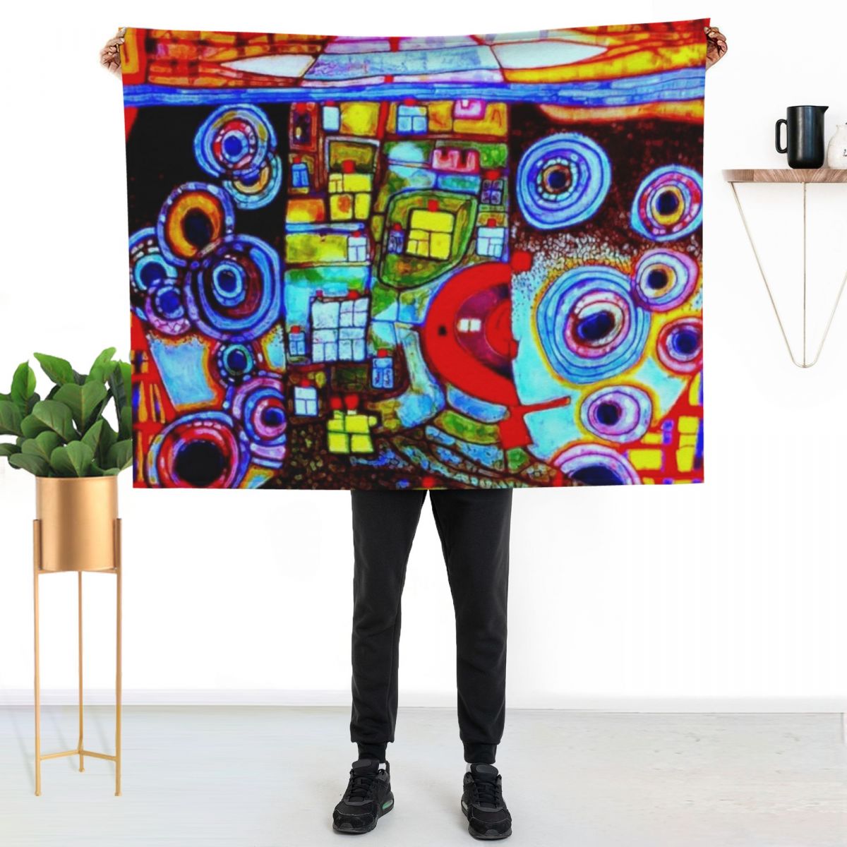 Qatar 813 neon Throw Blanket B - 3D Printing Qatar 评论和价格