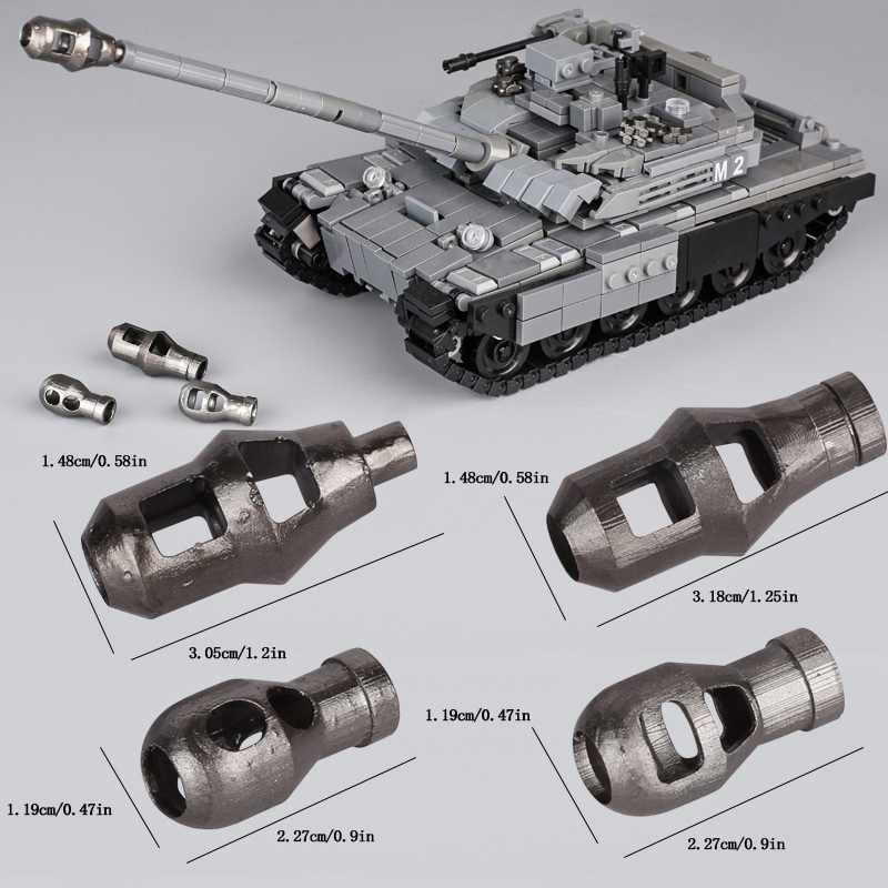MOC Tank Muzzle Brake 3D Print - 3D Printing Lego Bricks 评论和价格