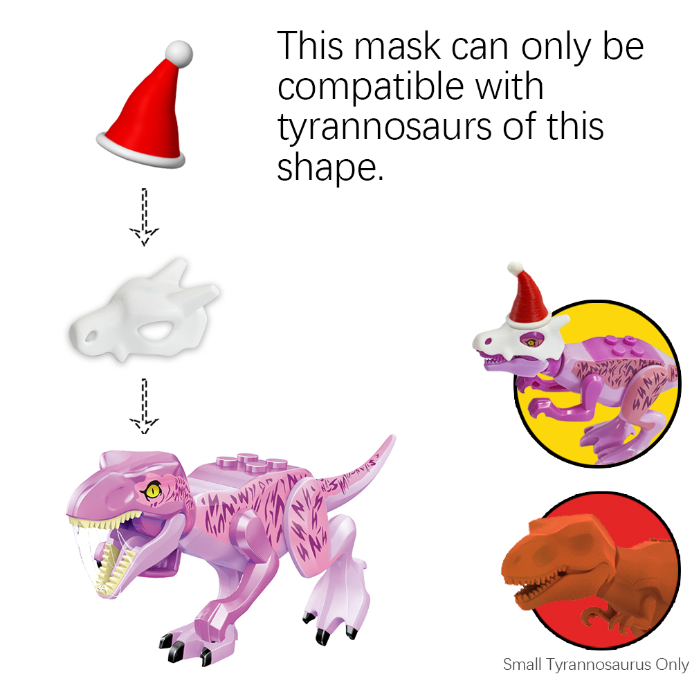Jurassic Dinosaurs Skull Mask  - 3D Printing Lego Bricks 评论和价格