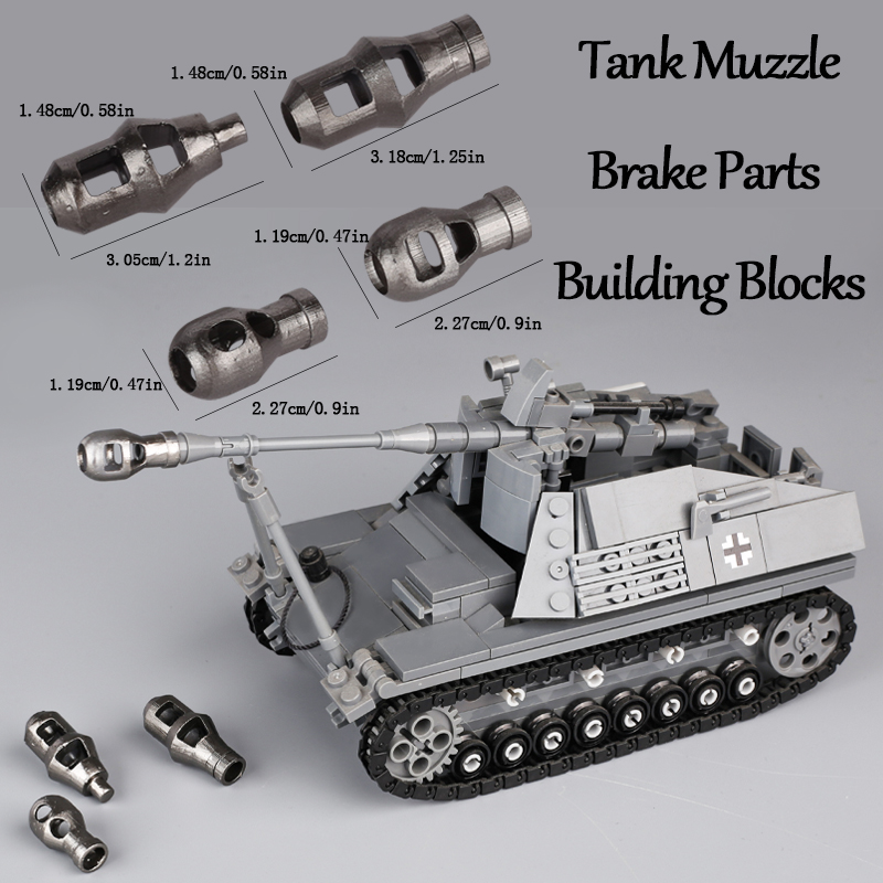 MOC WW2 Military Tank Cannon 3 - 3D Printing Lego Bricks 评论和价格