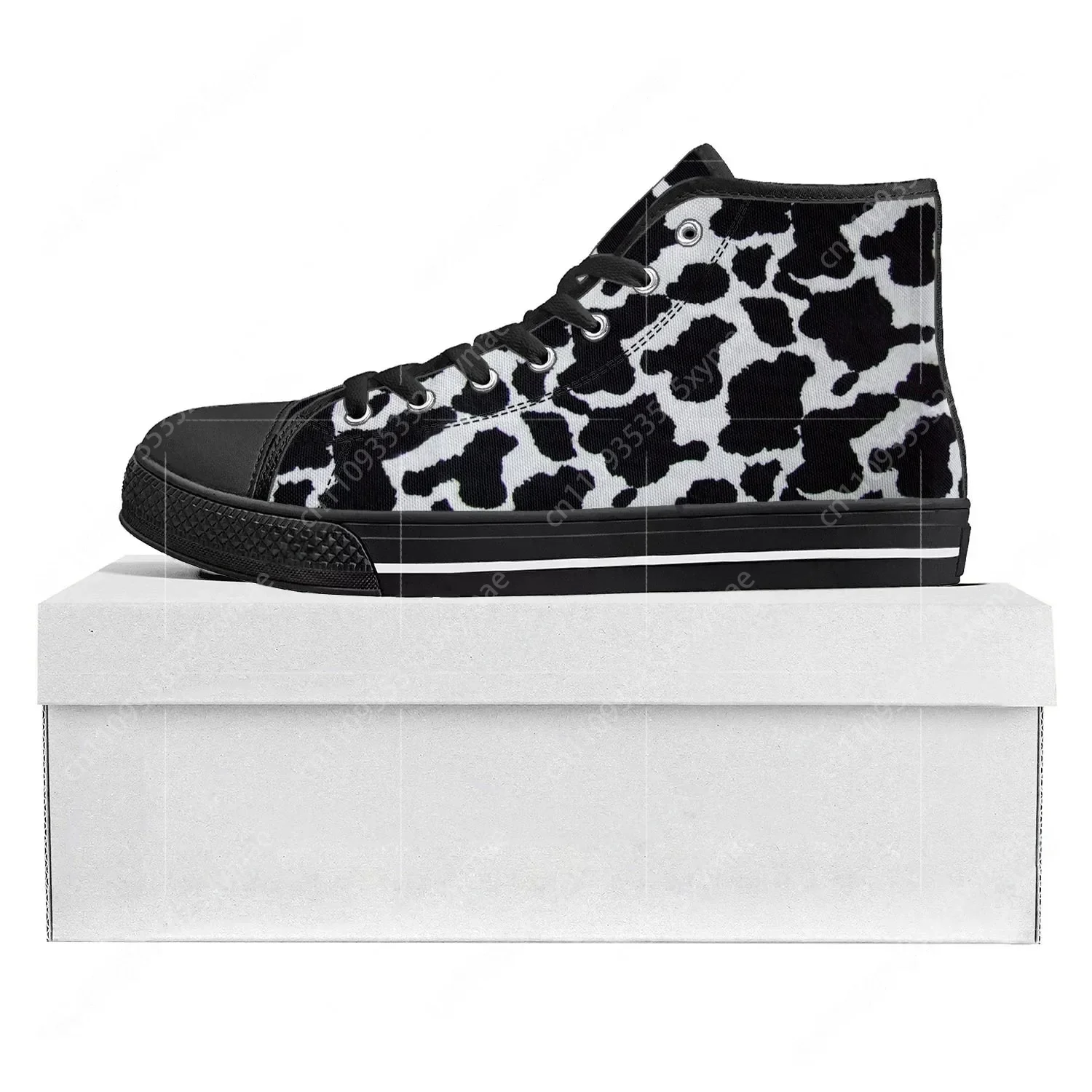 Cow Print 3D Pattern High Top  - 3D Printing Custom 评论和价格